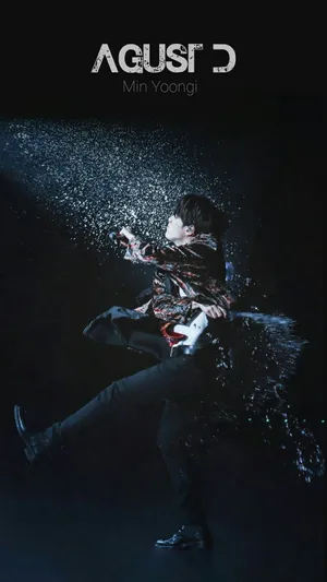 The Unstoppable Agust D In Action Wallpaper