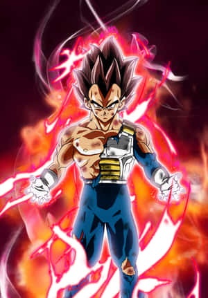 The Unyielding Power: Vegeta In Ultra Instinct Form Wallpaper