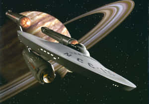 The Usa Crew Of The U.s.s. Enterprise Ncc-1701 Wallpaper