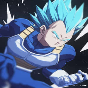 The Vibrant Blue Hues Of Vegeta's Aura In Dragon Ball. Wallpaper