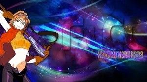 The Vibrant World Of Haruko Haruhara Wallpaper