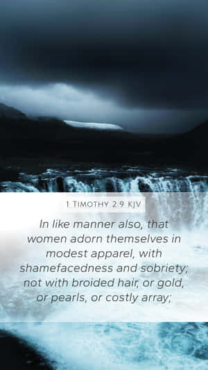 The Virtue Of Modesty Highlighted In A Bible Verse Wallpaper