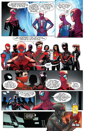 The Web Of Spider-geddon Unfolds Wallpaper