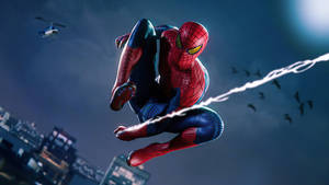 The Web Slinger Takes The Rooftops Of Manhattan By Storm. Wallpaper