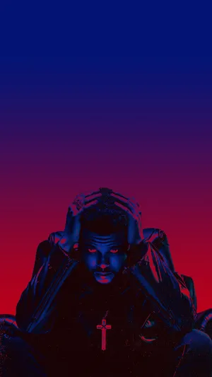 The Weeknd Gradient Blur Iphone Wallpaper