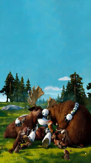 The Wild Robot Friends Wallpaper