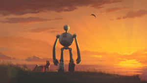 The Wild Robot Sunset Scene Wallpaper