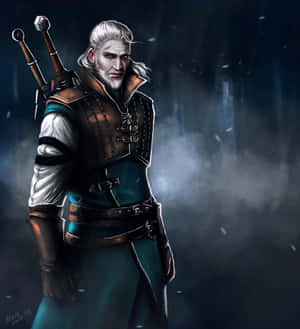 The Witcher's Geralt Of Rivia Engulfed In Mystique. Wallpaper