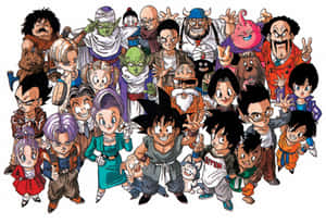 The Z Fighters Assemble - All Your Favorite Dragon Ball Characters Wallpaper