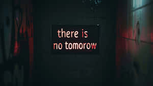 There Is No Tomorrow Neon Sign Wallpaper