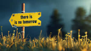 There Is No Tomorrow Sign Wallpaper