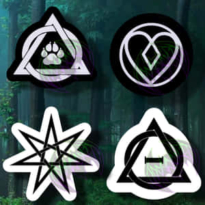 Therian Symbols Forest Background Wallpaper