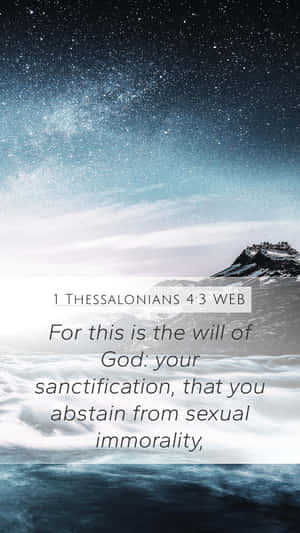 Thessalonians43 Sanctification Verse Wallpaper