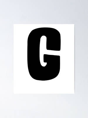 Thick Black Letter G On Paper Wallpaper