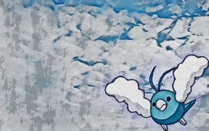 Thick-lined Swablu Wallpaper