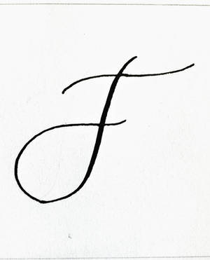 Thin Cursive Letter F Wallpaper