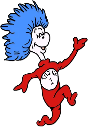 Thing 1 Cute Digital Drawing Wallpaper