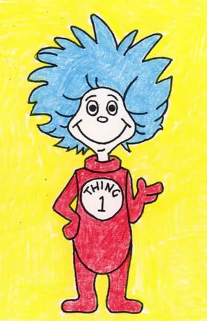 Thing1 Character Drawing Wallpaper