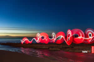 Think Pad Beach Light Painting Wallpaper