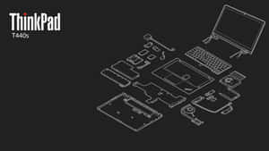 Think Pad T440s Exploded View Diagram Wallpaper