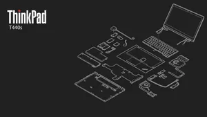 Think Pad T440s Exploded View Diagram Wallpaper