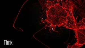 Thinkpad Red Abstract Artwork Wallpaper