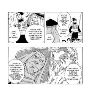 Third Hokage Displaying His Fearless Stance Wallpaper