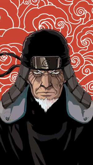 Third Hokage From The Naruto Anime Series Standing Confidently Wallpaper