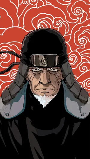 Third Hokage From The Naruto Anime Series Standing Confidently Wallpaper