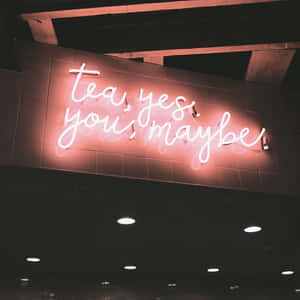 This Abstract Design Features Orange, Green And Pink Neon Signs, Arranged In A Manner That Forms A Unique And Captivating Aesthetic. Wallpaper