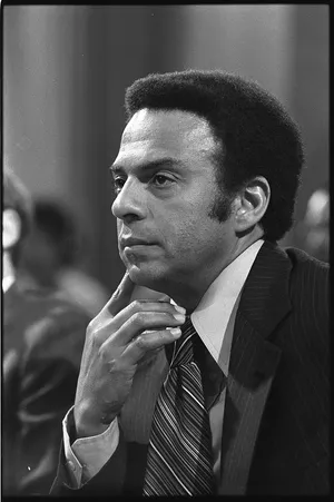 Thoughtful Andrew Young In A Hearing Wallpaper