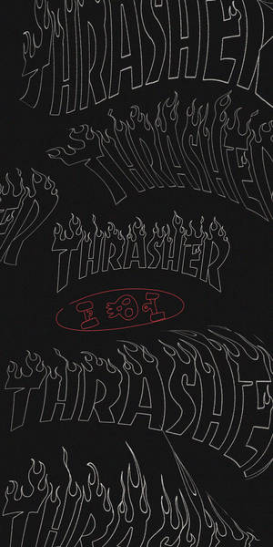 Thrasher And Skateboard Art Wallpaper