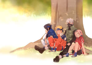 Three Best Friends—kakashi, Naruto And Sasuke Wallpaper