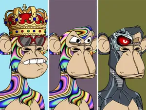 Three Cartoon Nft Monkey Wallpaper