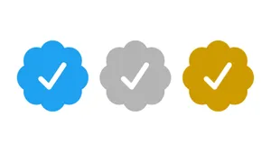 Three Checkmarks Colorful Badges Wallpaper