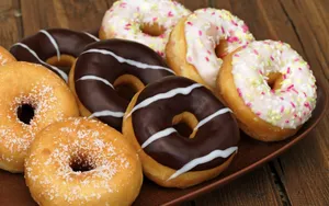 Three Donut Flavors Wallpaper