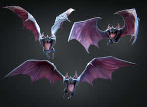 Three Freaky Golbat Flying Wallpaper