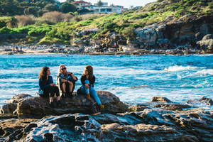 Three Friends Relaxing Wallpaper