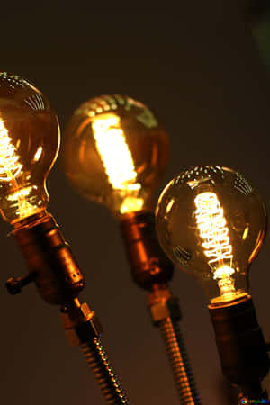 Three Incandescent Bulbs Wallpaper