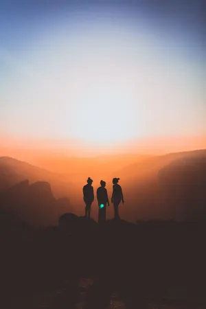 Three Ladies Silhouette Mobile Wallpaper