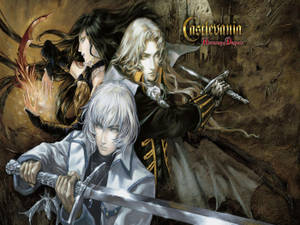 Three Legendary Heroes From The Iconic Castlevania Series Wallpaper