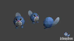 Three Poliwag Pokemon Wallpaper