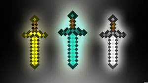 Three Swords Cool Minecraft Wallpaper