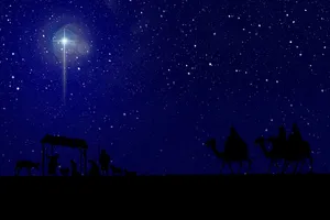 Three Wise Men Following Star Wallpaper