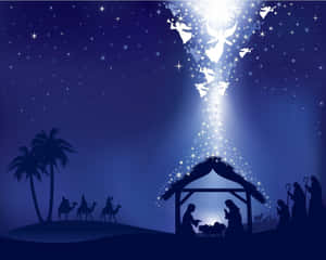 Three Wise Men Nativity Scene Wallpaper