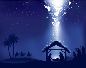 Three Wise Men Nativity Scene Wallpaper