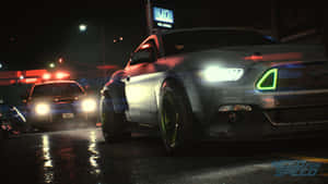 Thrill Seeking Speedster In Need For Speed Game On Laptop Wallpaper