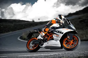 Thrilling Adventure Awaits With Ktm Bike Wallpaper