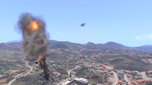 Thrilling Airborne Combat In Arma 3 Wallpaper