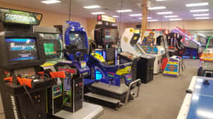 Thrilling Arcade Games In Action Wallpaper